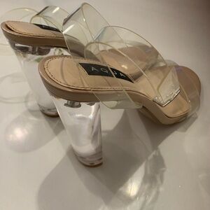 Transparent heel Aqua brand shoes size 7